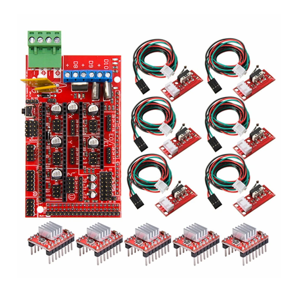 Kit Ramps 1.4 Con Interruttore Meccanico Ramps 1.4 Driver Motore Passo-Passo A4988 Per Stampante 3D