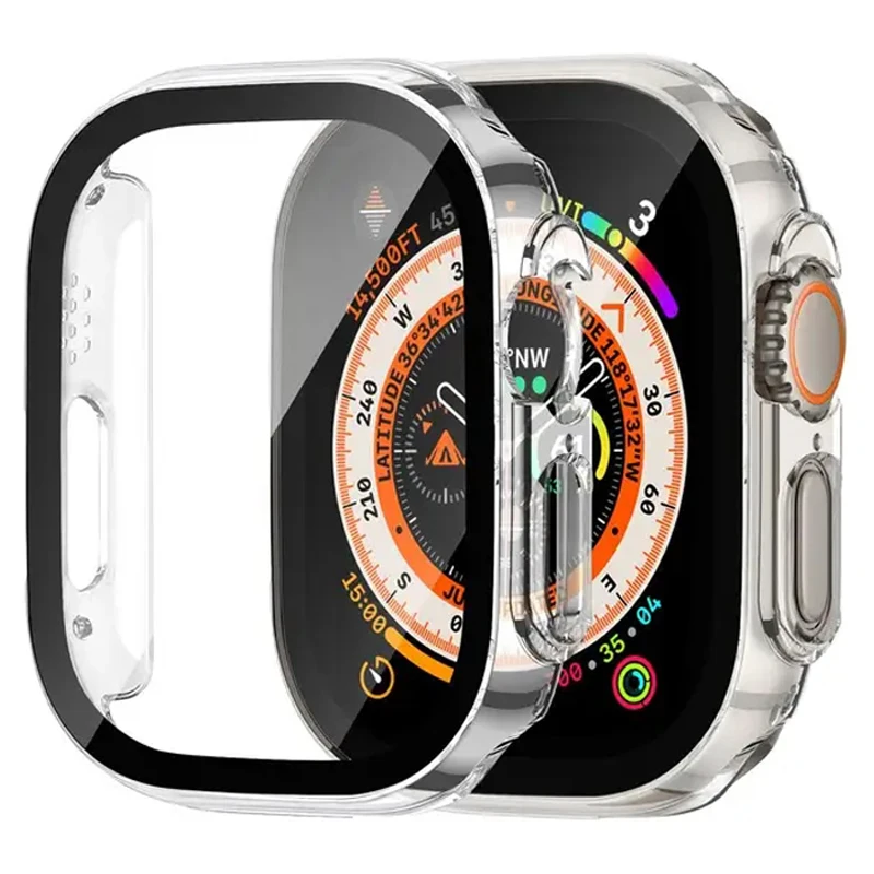 Cover Impermeabile Per Apple Watch Case Ultra 2 49Mm Screen Protector Cover Straight Edge Serie Iwatch Custodie Ultra/Ultra 2 49Mm