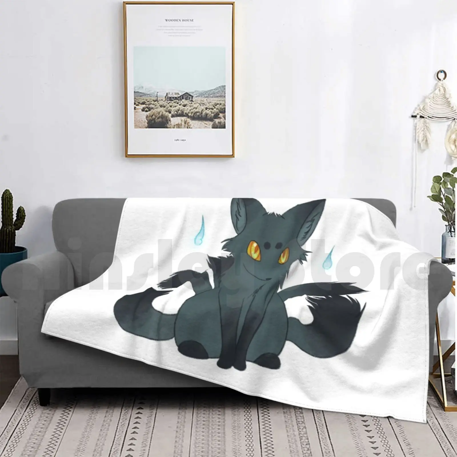Dissolvenza La Coperta Kitsune Moda Personalizzata Kitsune Fox Yokai Spirit Fire Canine