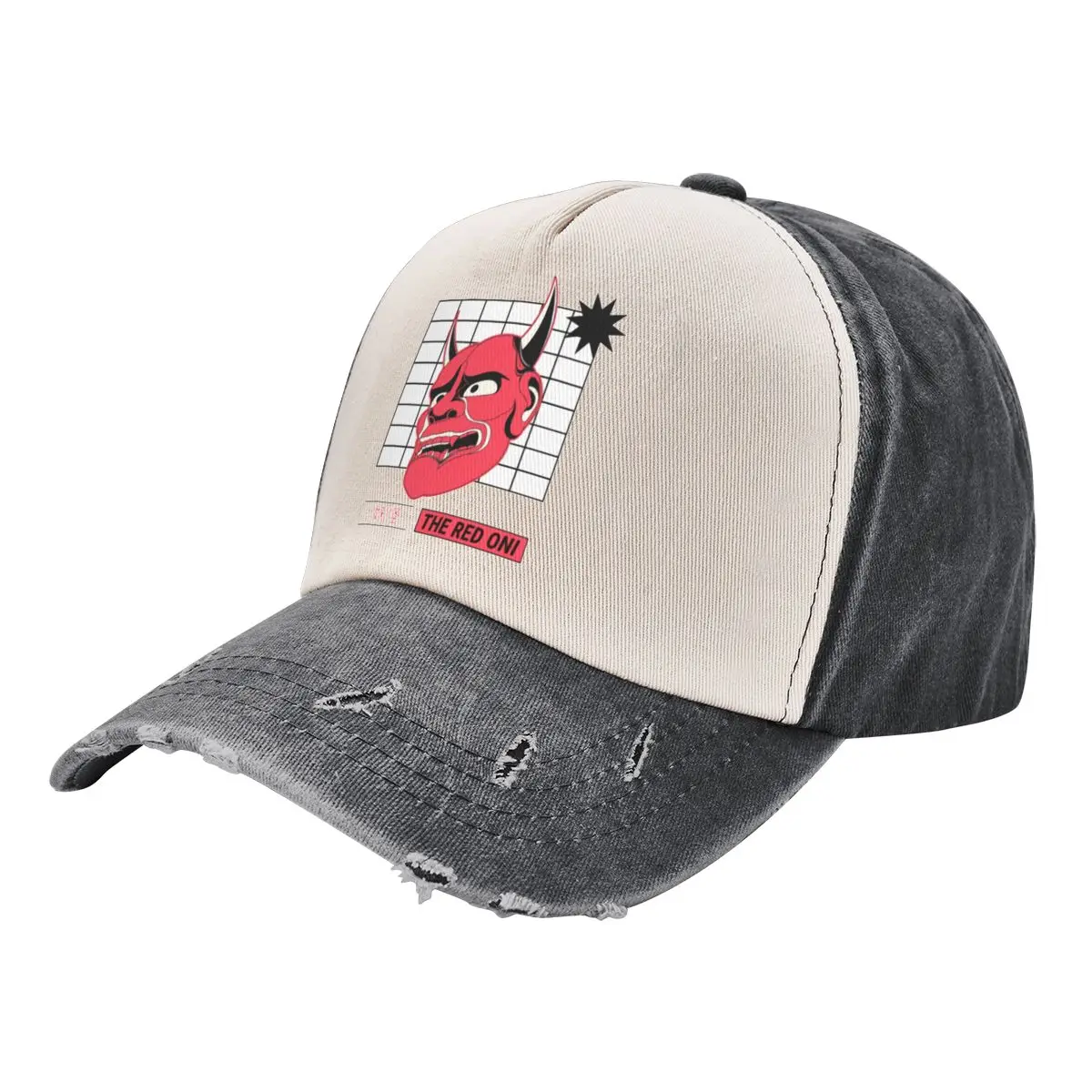 Golf Cowboy Color Wash Hat The Red Oni Yokai Poster In Vendita Sun Going Out Cappelli Copricapo Unisex Vintage