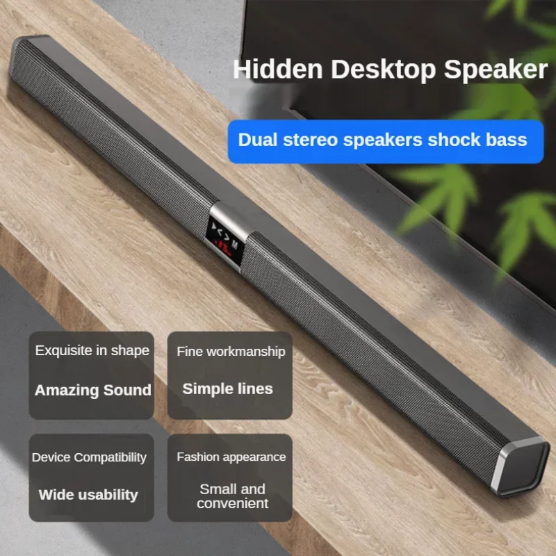 Wireless Bluetooth 5.0 Soundbar Altoparlante Stereo Soundbar 20W Con Subwoofer Tv Home Theater Boombox Subwoofer Telecomando