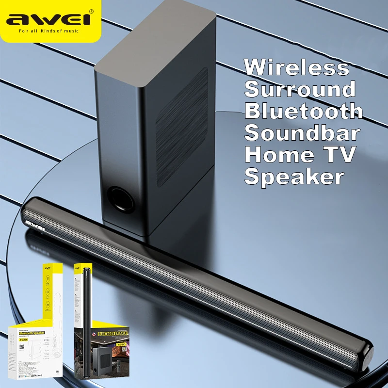 Awei Y520 Soundbar Wireless Surround Bluetooth Home Tv Speaker Home Sound Box System Comodo Con Telecomando Vendita Calda