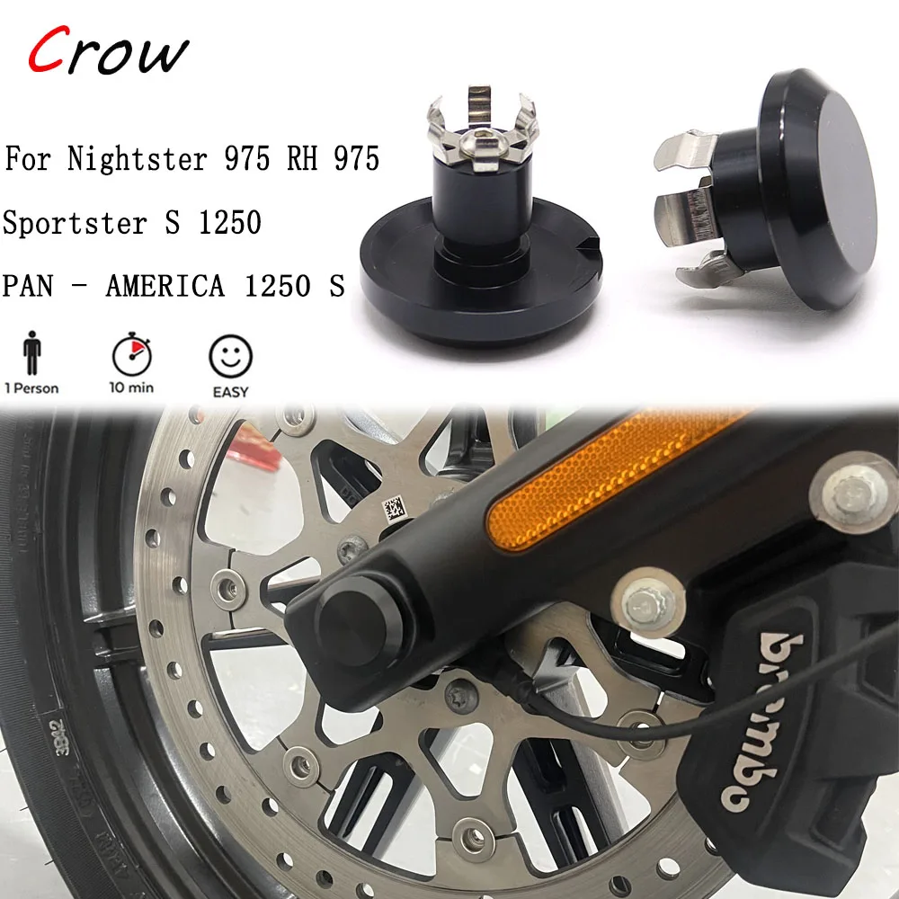 Copri Dado Assale Anteriore Nero Per Sportster S 1250 Rh 1250 Nightster 975 Rh 975 2021 2022