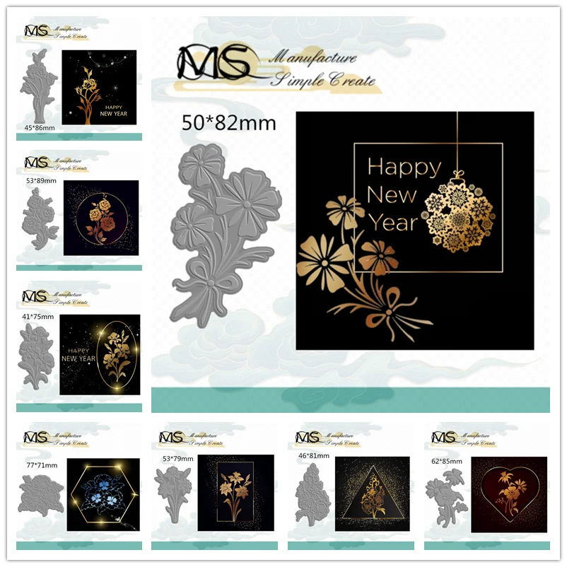 New Hot Foil Flower Rose Mother Love Wedding Plates Sfondo Scrapbooking Frames Card Craft No Clear Timbri Metal Cutting Dies