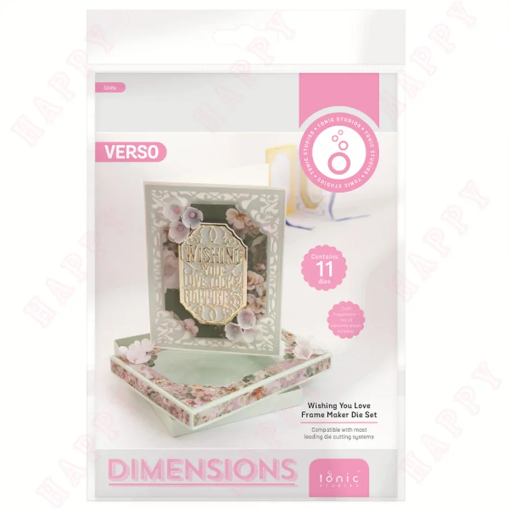 Wishing You Love Frame Maker Die New Metal Cutting Die Molds Scrapbooking Paper Making For Diy Cuts Crafts Big Dies Square Frame