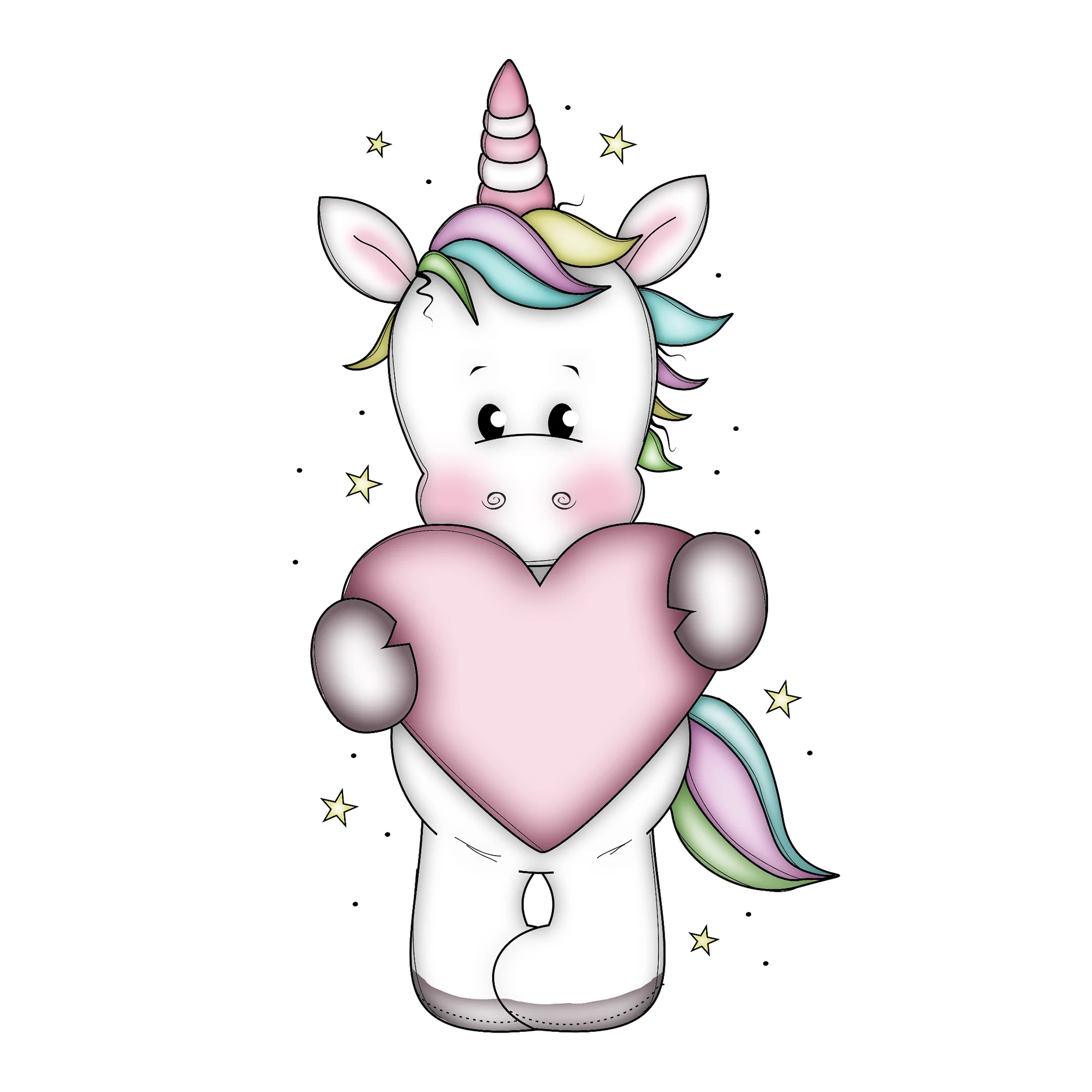 Love Heart Unicorn Metal Cutting Muore Lovely Animal Doll Stencil Per Carte Scrapbooking Fai-Da-Te Decorative
