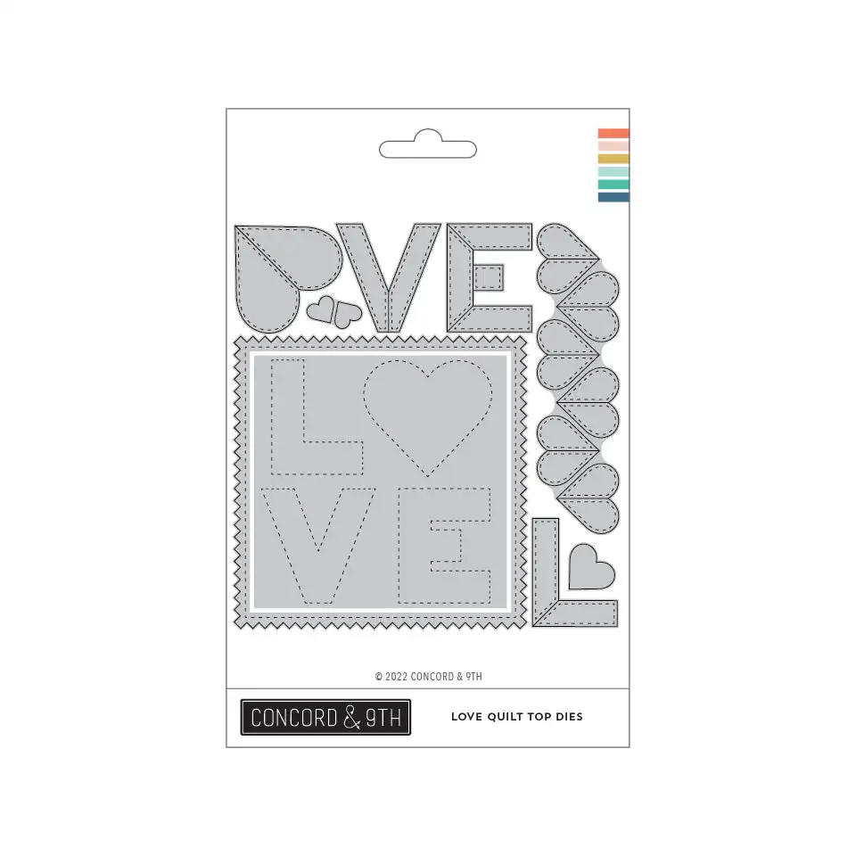 Love Quilt Top 2023 New Metal Cutting Dies Diy Scrapbooking Paper Craft Handmade Make Album Card Punch Modello Di Goffratura