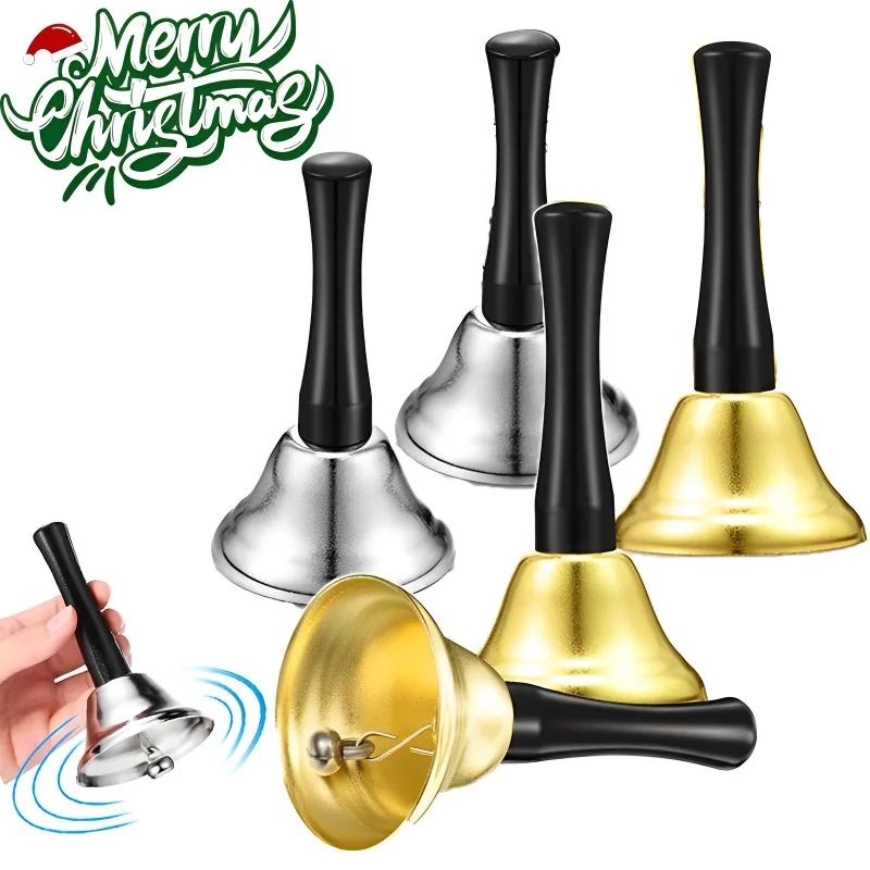 New Christmas Hand Bell Babbo Natale Jingle Bells School Restaurant Call Bell Service Forniture 2023 Capodanno Decorazione Natalizia