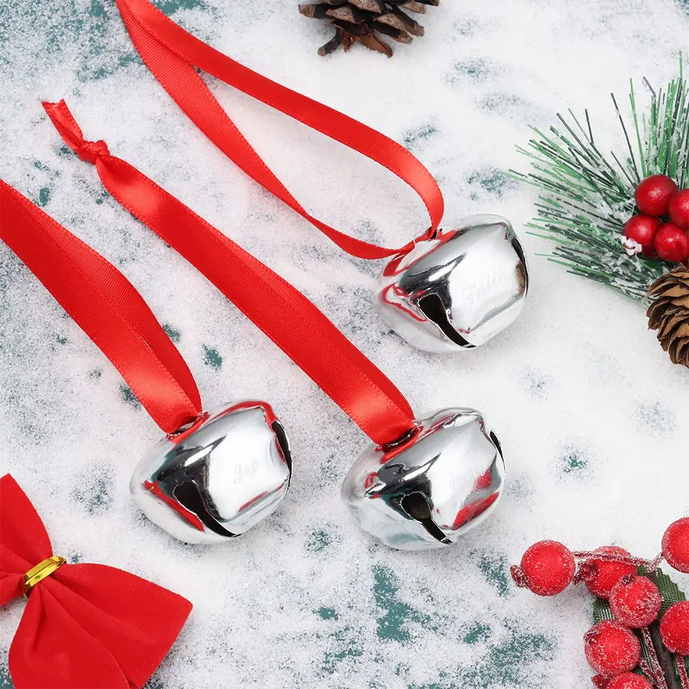 Natale Believe Bells Ornament Albero Di Natale Decorazione Della Casa Slitta Polar Express Jingle Bells Joy Bell Fai Da Te Holiday Craft
