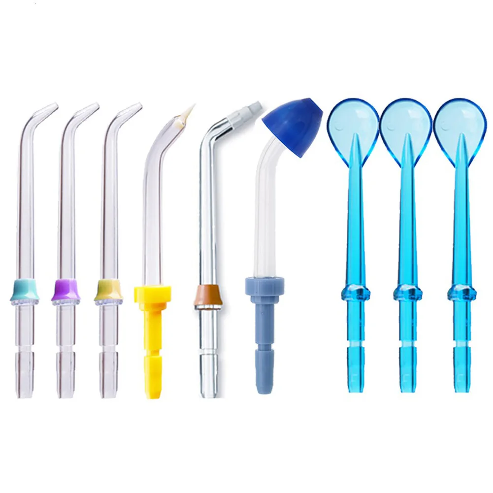 9 Pz/Set Punte Di Ricambio Per Waterpik Water Flosser Jet Tips Per Waterpik Irrigatore Orale E Flosser Dentale Parti Di Ricambio