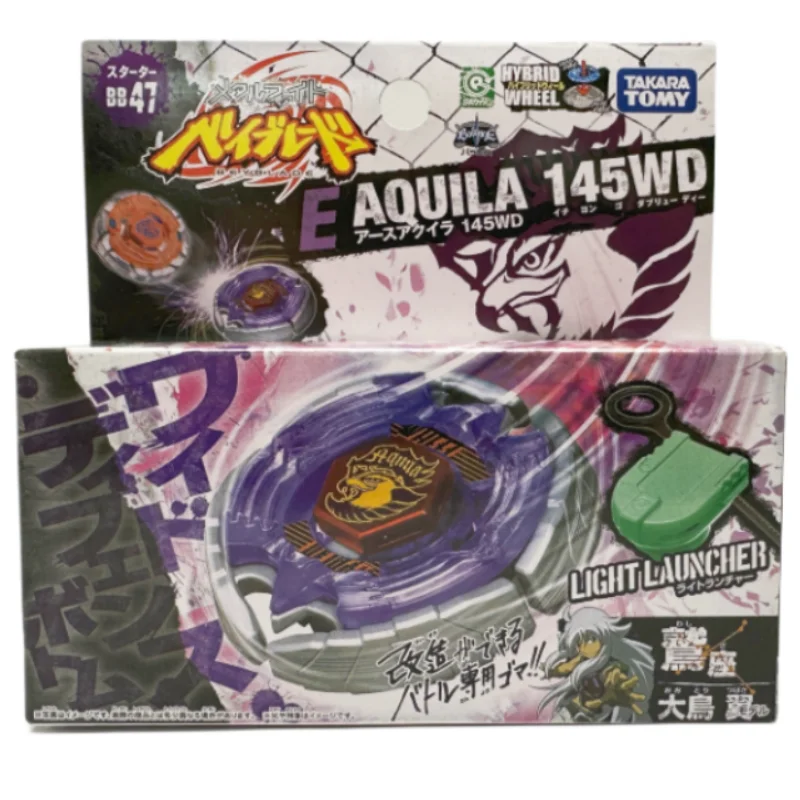 Takara Tomy Beyblade Metal Battle Fusion Top Bb47 Aquila 145Wd Hybrid Wheel Con Light Launcher