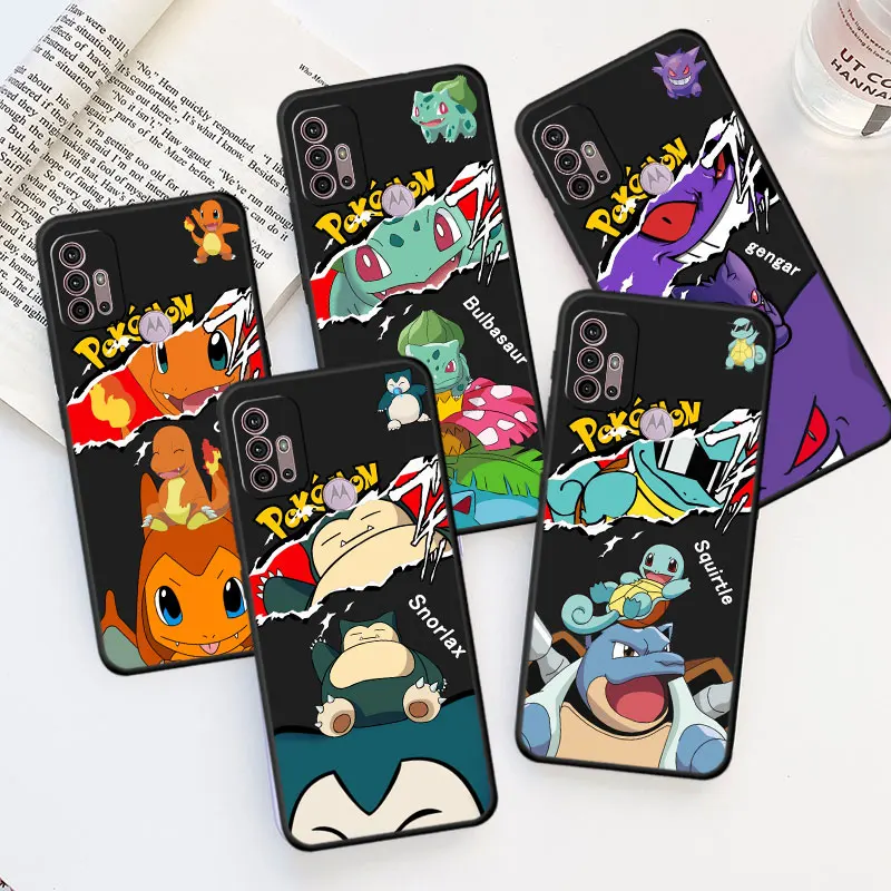 Pokemon Squirtle Cute Glurak Case Per Motorola Moto G53 G30 One Fusion G9 Plus G60S G22 Edge 20 Pro G8 G71 Silicone Coque Fundas