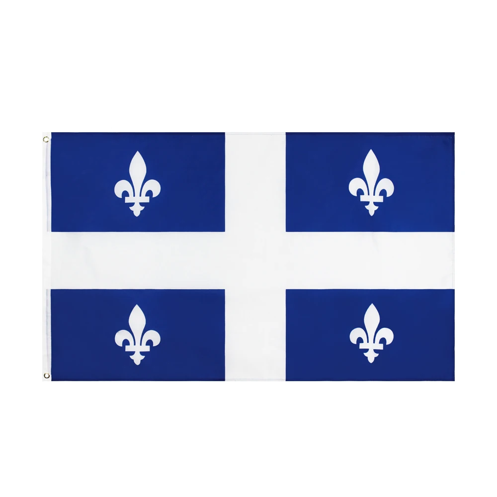 3X5Ft Magazzino Regione Canadese Del Quebec Bandiera