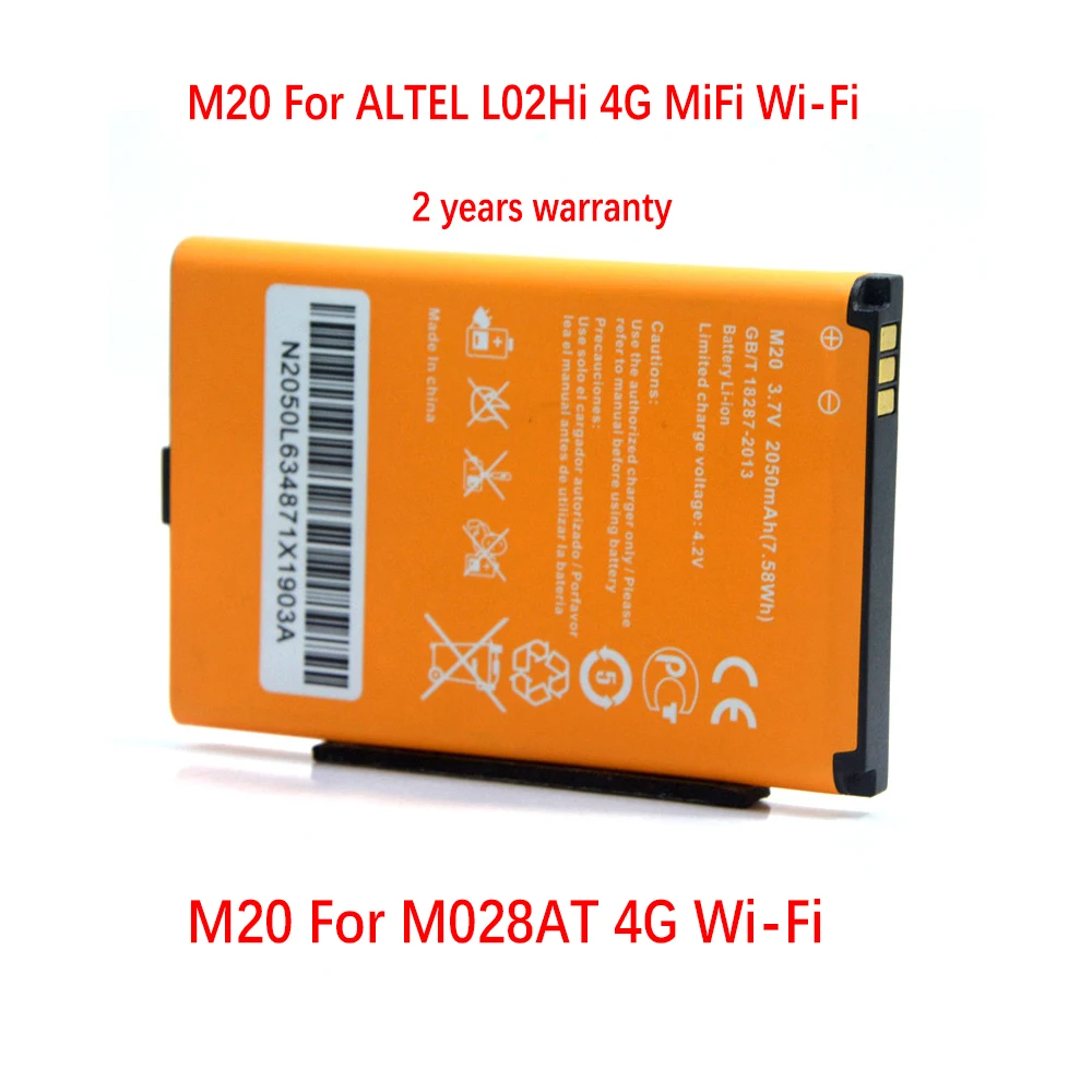 Nuova Batteria 2050Mah M20 Per M028At Altel 4G Mifi Wi-Fi Lte Router Portatile Tascabile Hotspot Sim Card Router Ricaricabile