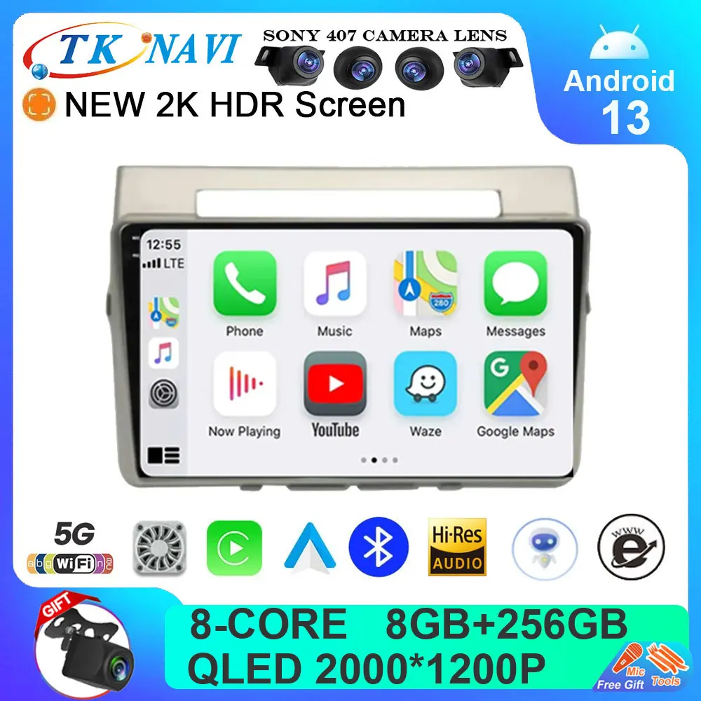 Android 13 Autoradio Per Toyota Corolla Verso 2004 - 2010 Video Multimediale Auto Carplay Dsp Player 2Din Gps Navi Wifi 4G 2K Bt