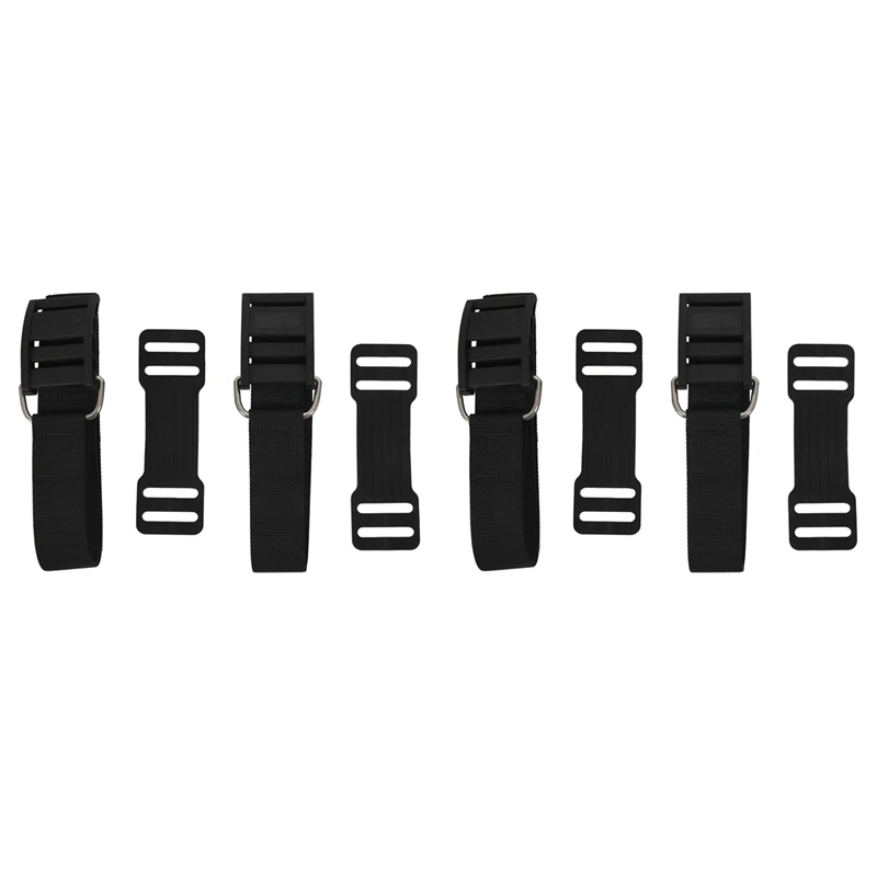 4 Pezzi Scuba Diving Tank Strap Bcd Tank Strap Band Weight Belt Con Fibbia Diver Equipment