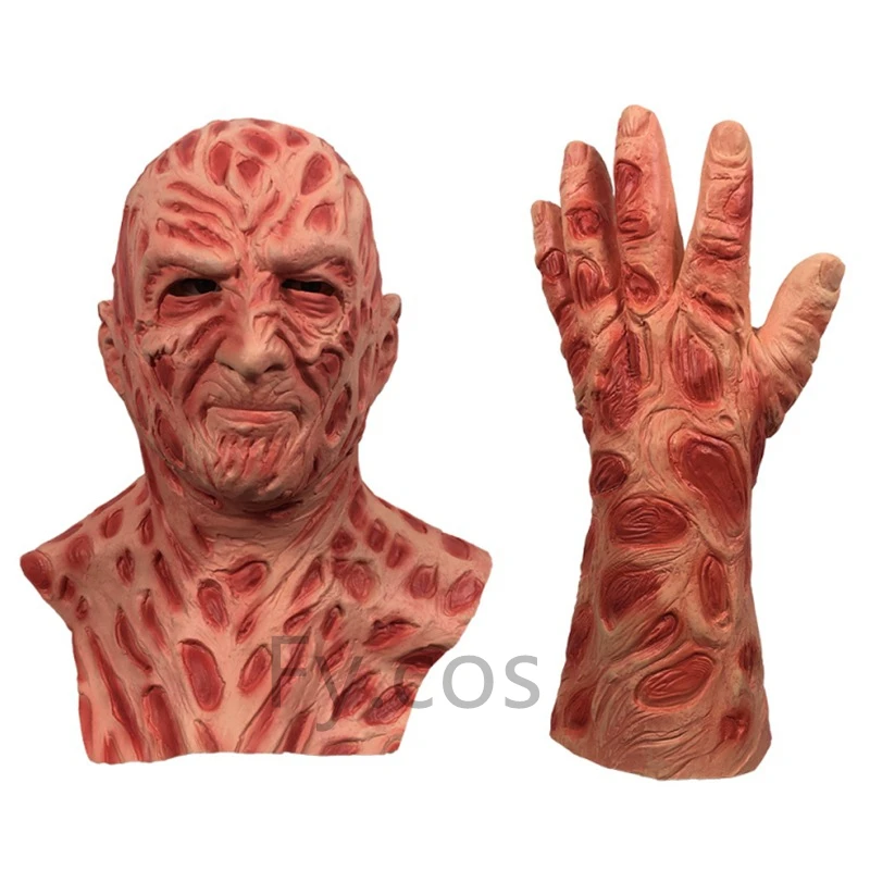 Freddy Krueger Maschera In Lattice Halloween Carnival Costume Cosplay Spaventoso Face Head Costume Costume Demon Head Costume Prop