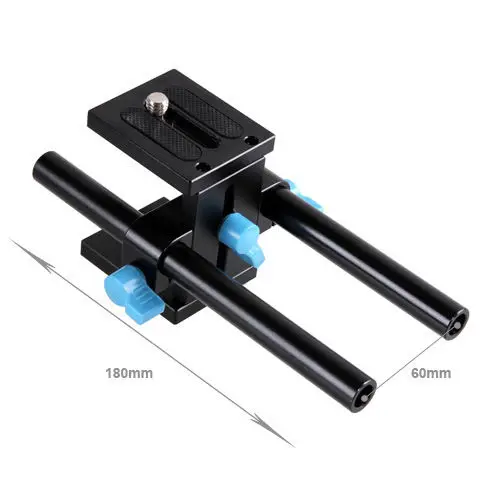 15Mm Rod Della Guida Support System Baseplate Mount Per Dslr Follow Focus Rig 5D2 5D3