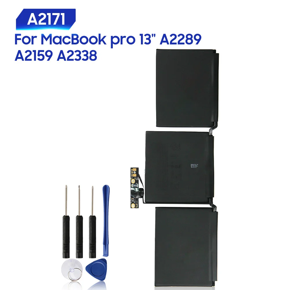 Original Replacement Battery For Macbook Pro 13" 2019 A2159 A2338 A2289 A2171 Genuine Laptop Battery 5103Mah With Tools
