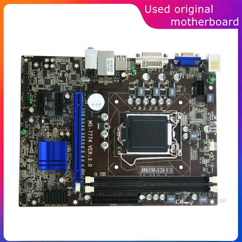 Per Intel H61 H61M-S26 V3 Computer Lga 1155 Usato Scheda Madre Usb2.0 Sata2 Scheda Madre Desktop Ddr3 16G