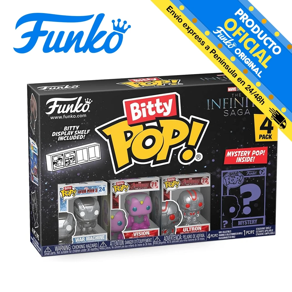 Funko Bitty Pop! La Saga Di Infinity-War Machine, Vision, Ultron E?, 71505, Originale, Giocattoli, Ragazzi, Ragazze, Regali, Collector, Bambole, Negoz