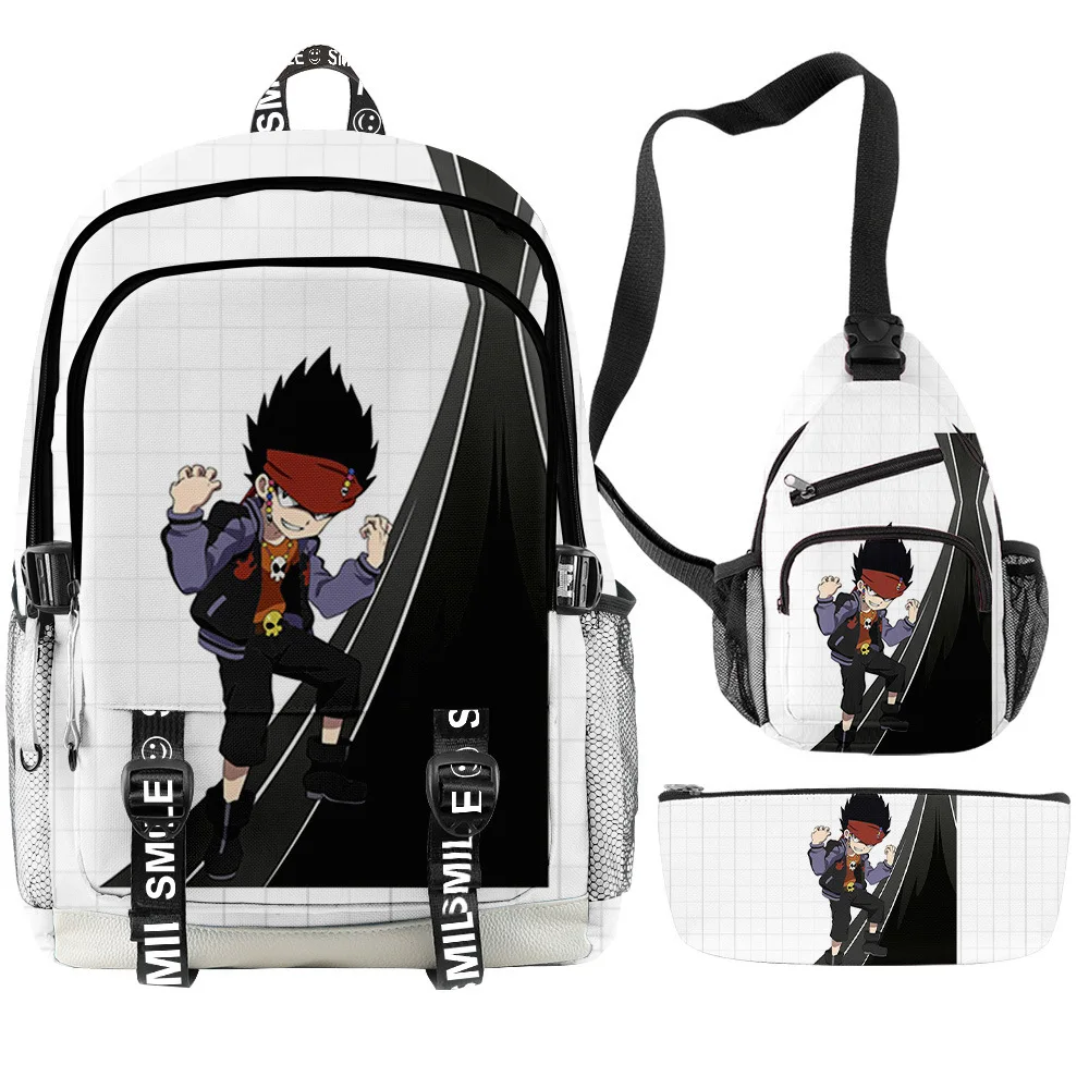 Youth Beyblade Burst Evolution 3D Print 3 Pz/Set Oxford Waterproof Notebook Zaini Multifunzione Chest Bag Pencil Case