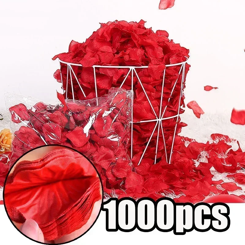 100/500/1000Pcs Colorful Love Romantic Warm Silk Rose Petali Artificiali Festa Di Nozze Bomboniere Decorazione Rose Forniture