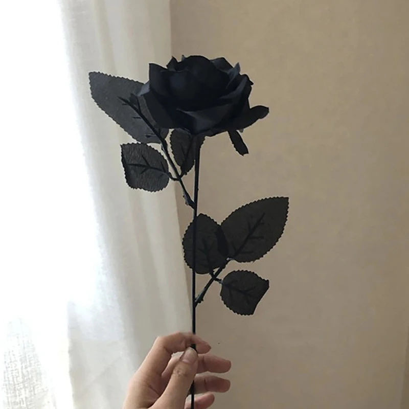 Gothic Black Rose Fiori Artificiali Simulazione Fiori Rose Di San Valentino Fiori