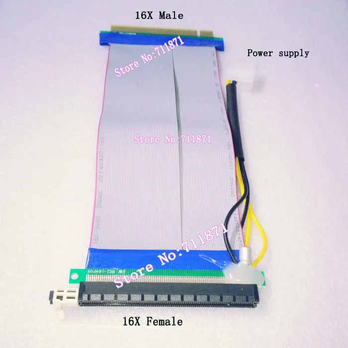 Cavo Di Prolunga Per Scheda Video Pci Express Da 25Cm 164P 16X Con Alimentatore Pci-E 16X Cavo Di Visualizzazione Grafica Maschio Femmina Per Bitcoin