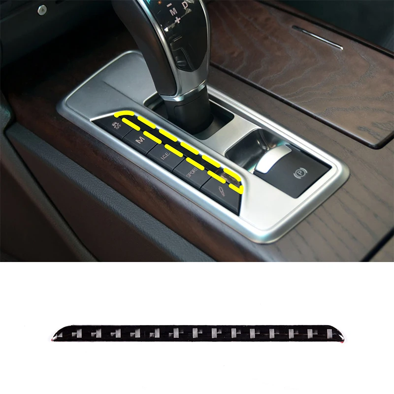 Per Maserati Ghibli 2014-2015 Soft Carbon Fiber Car Gear Indicator Panel Cover Trim Sticker Accessori Per Auto