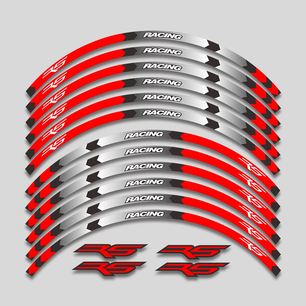 Per Aprilia Rs 125 Rs125 Accessori Moto Adesivi Cerchio Pneumatico Decalcomania Impermeabile Ruote Mozzo Striscia Riflettente Set Di Nastri Adesivi