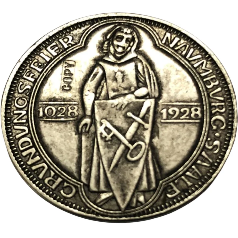 1928 Germania 3 Ss Mark Naumburg Coin Copy