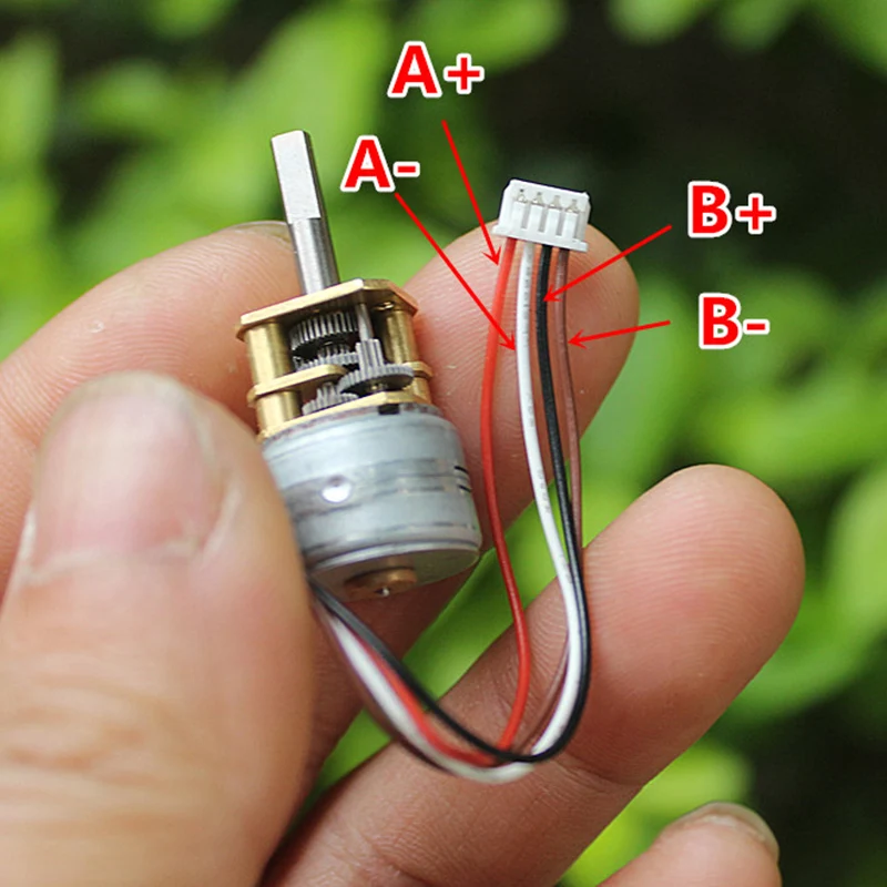 Mini 15Mm All Metal Gearbox Gear Stepper Motor Dc 5V 2-Phase 4-Wire Stepping Gear Motor Robot Intelligente Fai Da Te