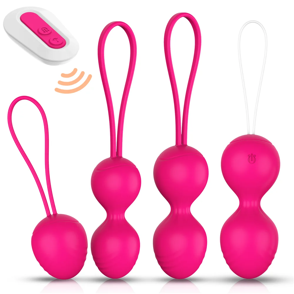 Palla Di Kegel A Distanza Termoretraibile Muscolo Del Pavimento Pelvico Ricaricabile Silicone Vagina Dumbbell G-Spot Vibratore Giocattoli Del Sesso Fe