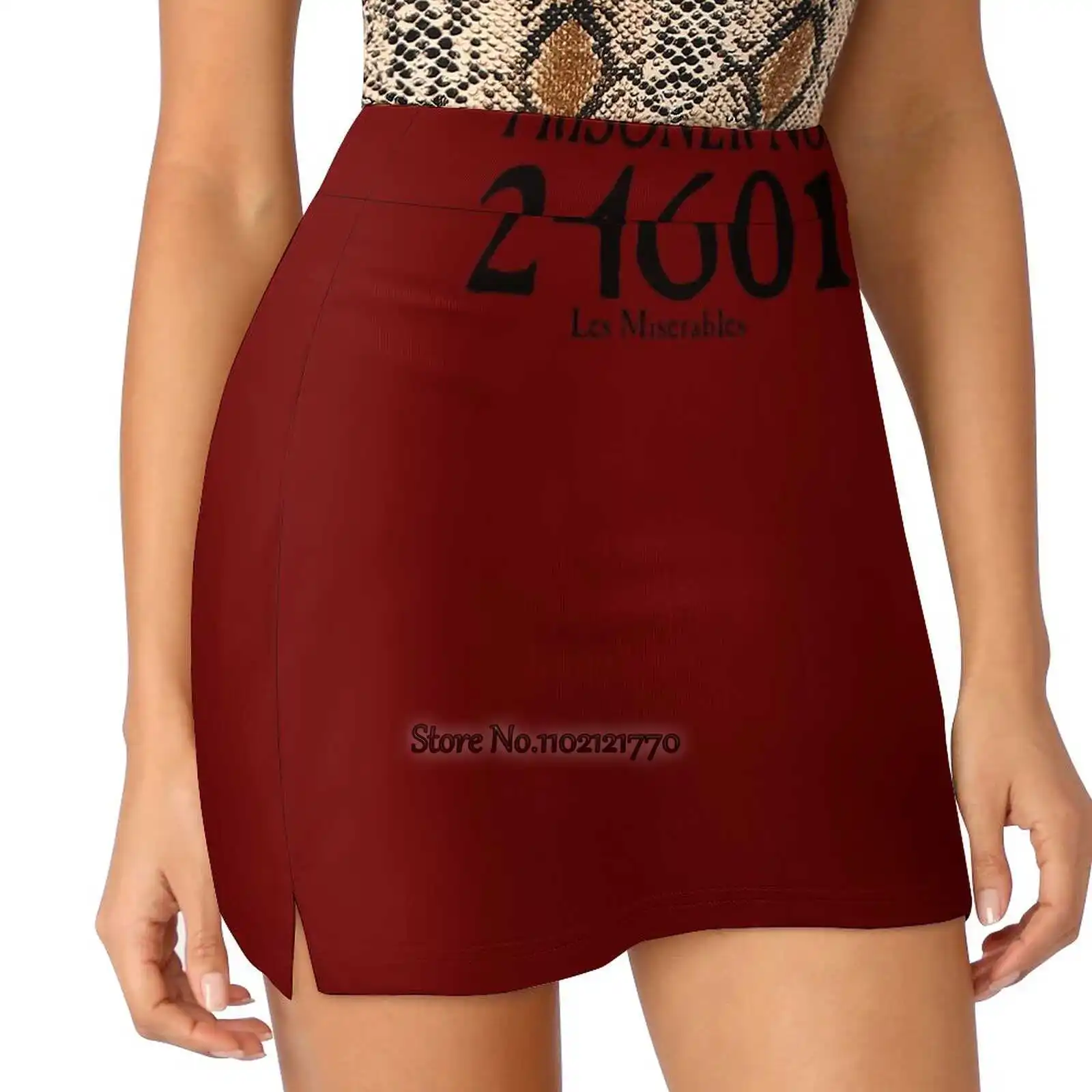 Les Miserables-Prigioniero No. 24601 Donne Sport Fodera Gonna Tennis Dance Fitness Gonne Corte Stampate Les Miserables Les Mis