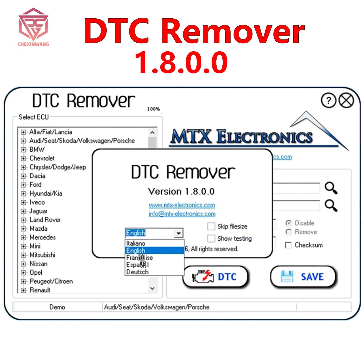 Dtc Remover 1.8.0.0 Per Kess Ktag Fgtech Obd2 Ecu Chip Tuning Software Full Mtx Dtc Remover