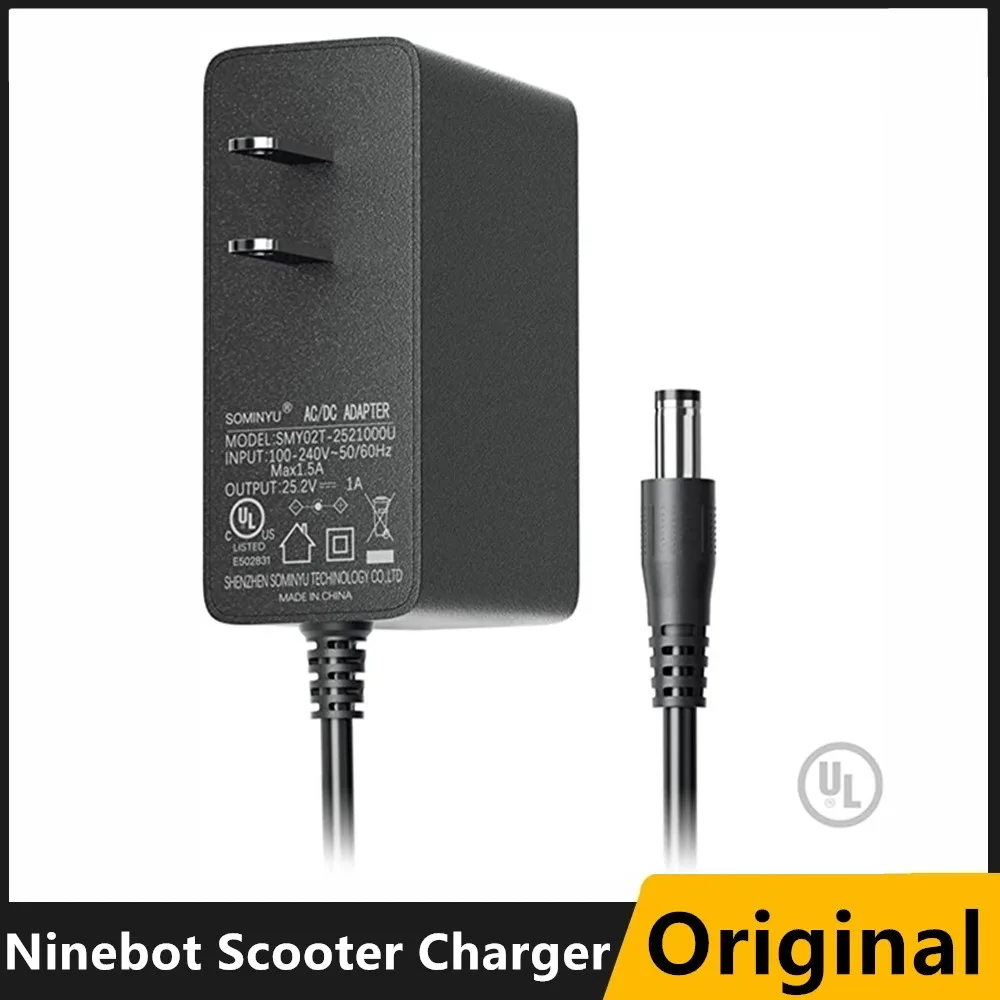Usa Stock 21.6V Caricabatteria Al Litio Per Ninebot Da Segway E8 E10 E12 C8 C9 C10 C20 Scooter 25.2V Ac/Dc Us Plug