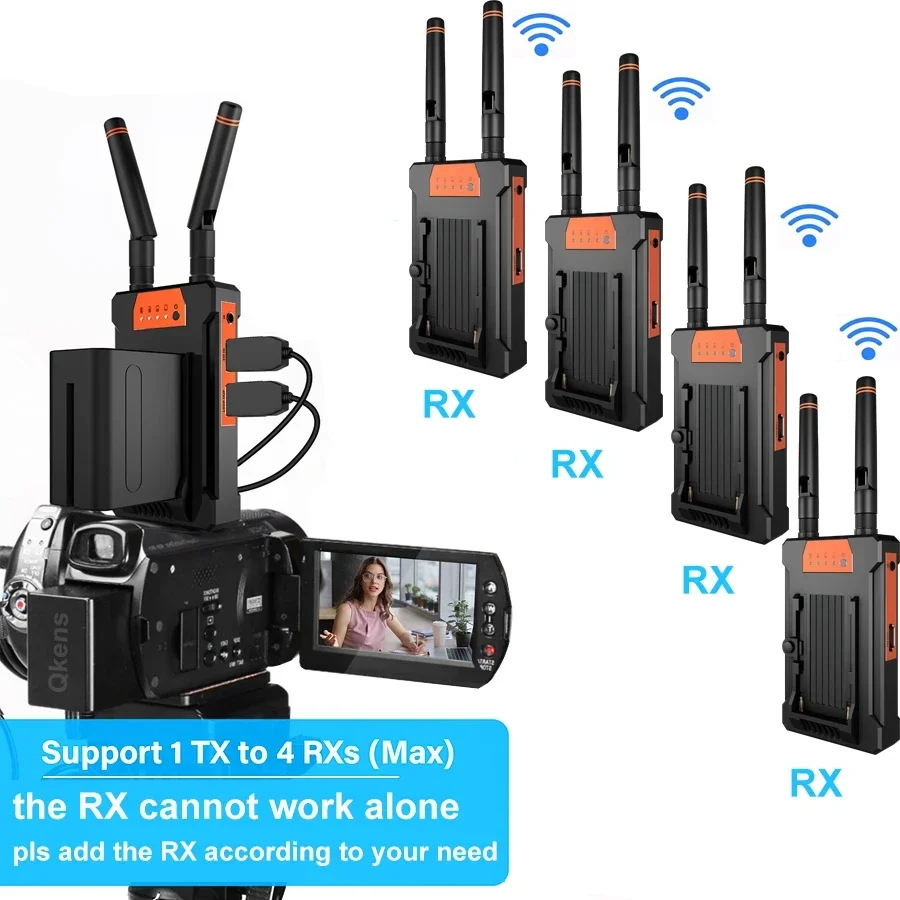 200M Wireless Hdmi Extender Trasmettitore Video Ricevitore Per Yolobox Pro Camera Live Streaming Ps4 Pc Tv Monitor Supporto Batteria