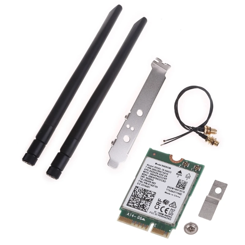 Dual Band 433Mbps Wireless Per Intel Ac 9462 9462Ngw Ngff Key E Wifi Card 9462Ac 8020.11Ac Bluetooth 5.0 Laptop Windows