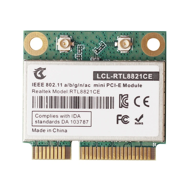 Rtl8821Ce 802.11Ac Per Bluetooth 4.2 433Mbps 2.4Ghz/5Ghz Dual Band Mini Pcie Wifi Card Rtl8821 Supporto Laptop/Pc