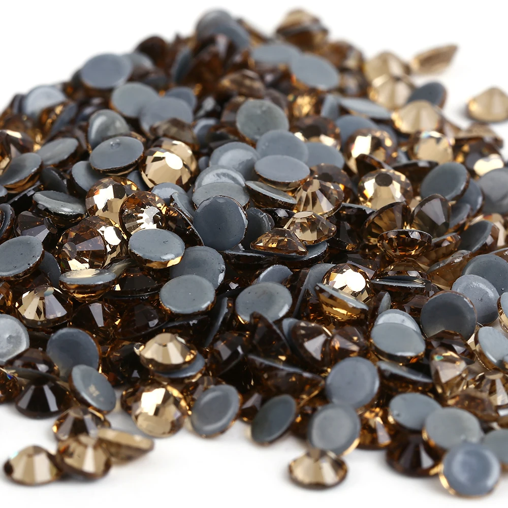 Tutte Le Taglie Lt.C.Topaz Color Dmc Iron On Strass/Hot Fix Crystal Strass Strass Cucito E Tessuto Indumento Pietre