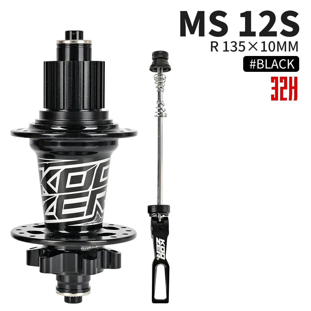 Koozer Xm490 28 32 36Holes Bicycle Rear Hubs 4 Bearing Mtb Disc Brake Hubs Mountain Bike Hub Front 100Mm Rear 135/142Mm Hg Xd Ms