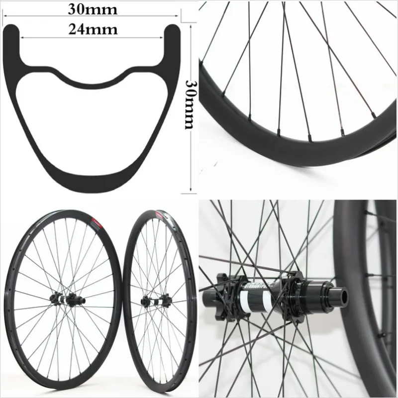 30Mm Wideth Tubeless Dt Boost Xd Carbon Disc Wheelset Mountain Bike Xc Am Ruote Mtb Bicicletta Cerchio In Carbonio Hookless Muslimb