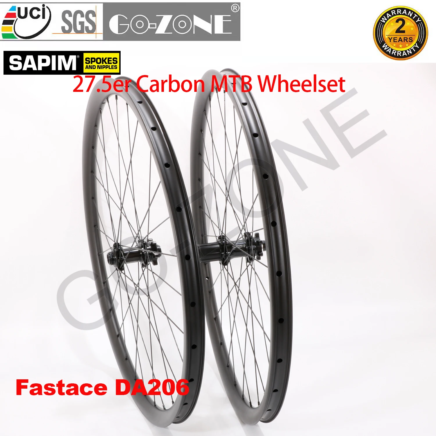 Nuove Ruote Mtb In Carbonio 27.5Er Light Tubeless Fastace Da206 Sapim Shiman0/Sram Xd Thru Axle/Ruote A Sgancio Rapido Per Bici Mtb