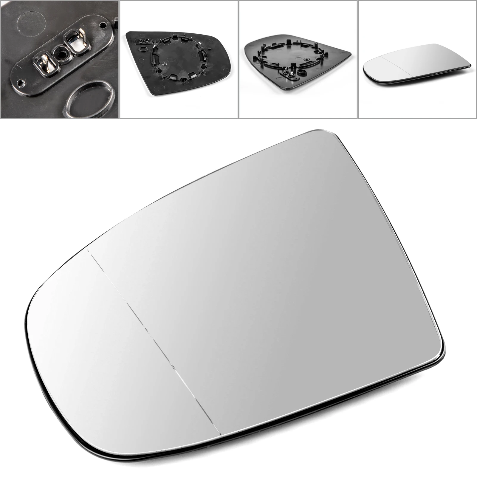 Artudatech Left / Right Heated Wing Side Mirror White Glass For Bmw X5 X6 E70 E71 E72 2008-2014 51167174981