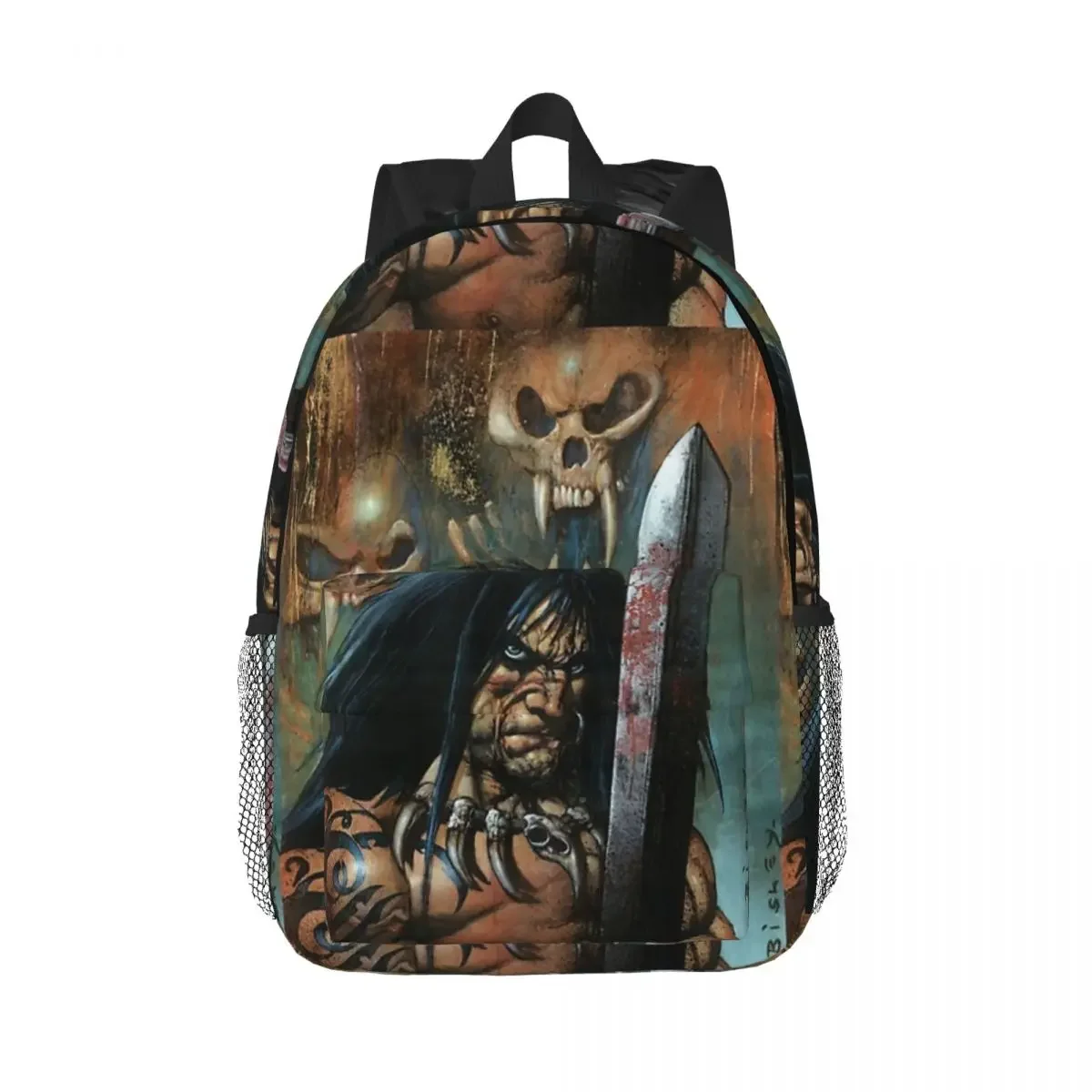 Guerriero Barbariano Con Teschi Di Simon Bisley Zaino Adolescente Bookbag Studenti Casuali Borse Da Scuola Zaino Da Viaggio Borsa A Tracolla