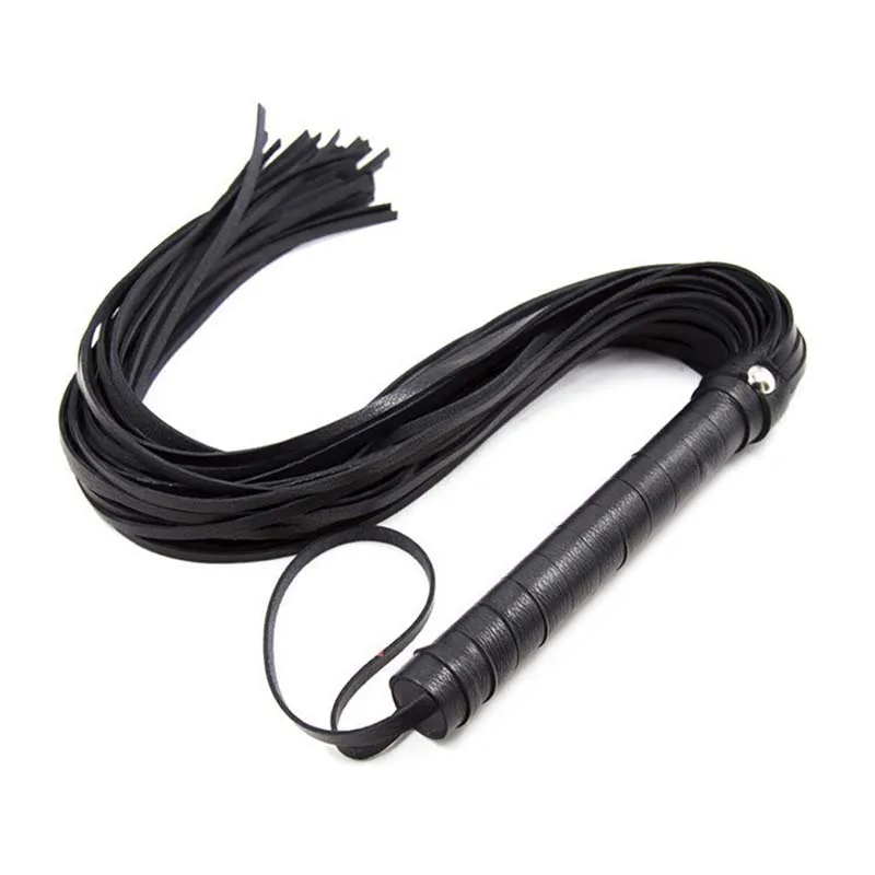 Di Alta Qualità In Ecopelle Pimp Whip Racing Riding Crop Party Flogger Queen Black Horse Riding Whip Bondage Whip