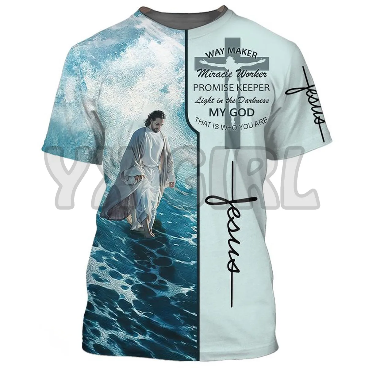 2022 Summer Fashion Men Way Maker Miracle Worker Promise Keeper Light 3D All Over Printed T-Shirt Tee Top Camicie Maglietta Unisex