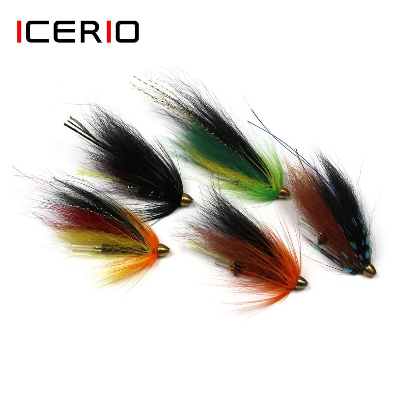 Mosche Streamer Tubo Conehead 10Pcs Per Esche Da Pesca A Mosca Trota Salmone E Steelhead