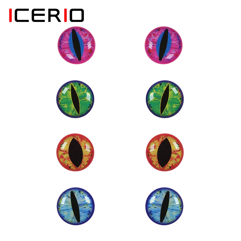 Icians 100Pcs 3D Fish Eyes Olografico Dragon Eye Fly Materiale Legante Per Streamer Popper Sculpin Caschi Maschere Di Pesce E Baitfish